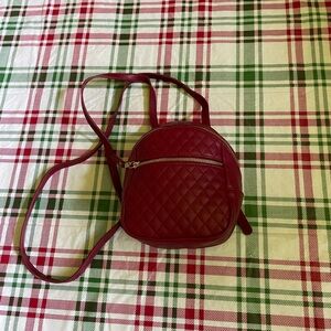 Time & Tru Red Small Shoulder/ Backpack Women’s Purse NWT